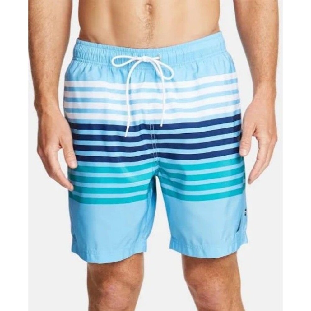 NWT NAUTICA MEN'S QUICK DRY STRIPED SWIM TRUNKS SIZE XXL